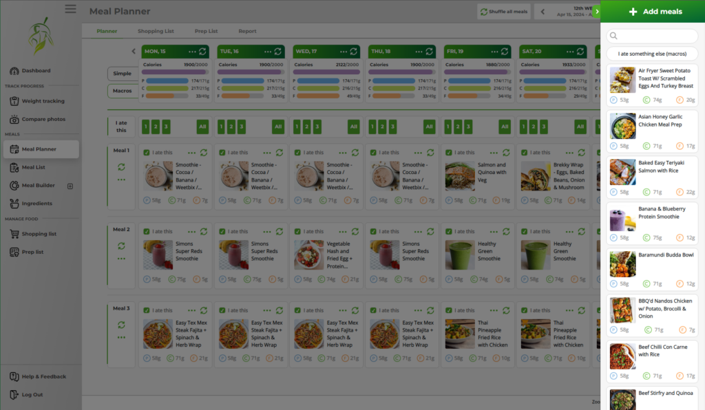Meal Planner nice