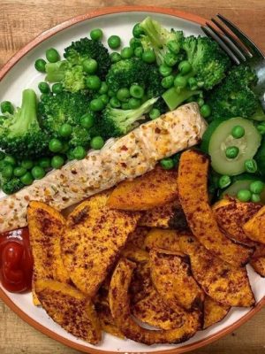 salmon sweet potato